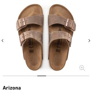 Arizona Oiled Leather Tobacco Brown Birkenstocks